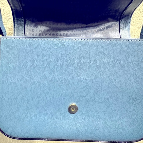 Kate Spade New York Blue Kailey Patterson Drive Leather Crossbody Purse NWOT - Picture 12 of 13